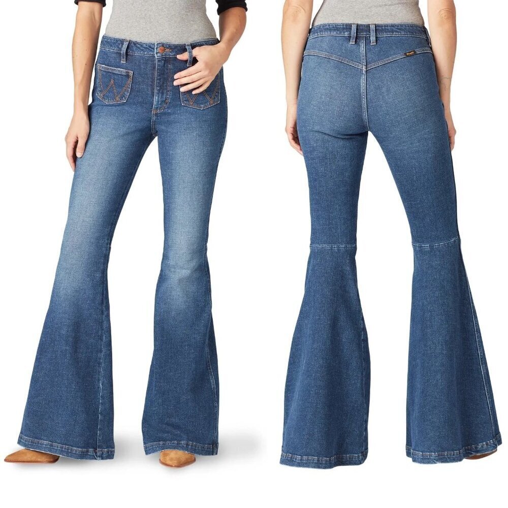 NWT New Wrangler Retro High Rise Flare Jeans Size 26 x 30